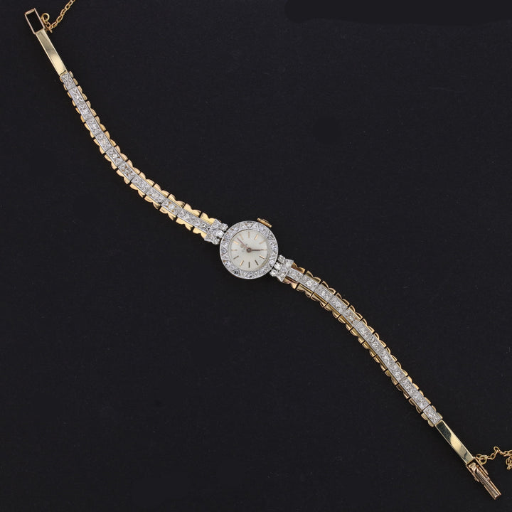 Vintage Cyma Diamond Watch - 18K Rose Gold