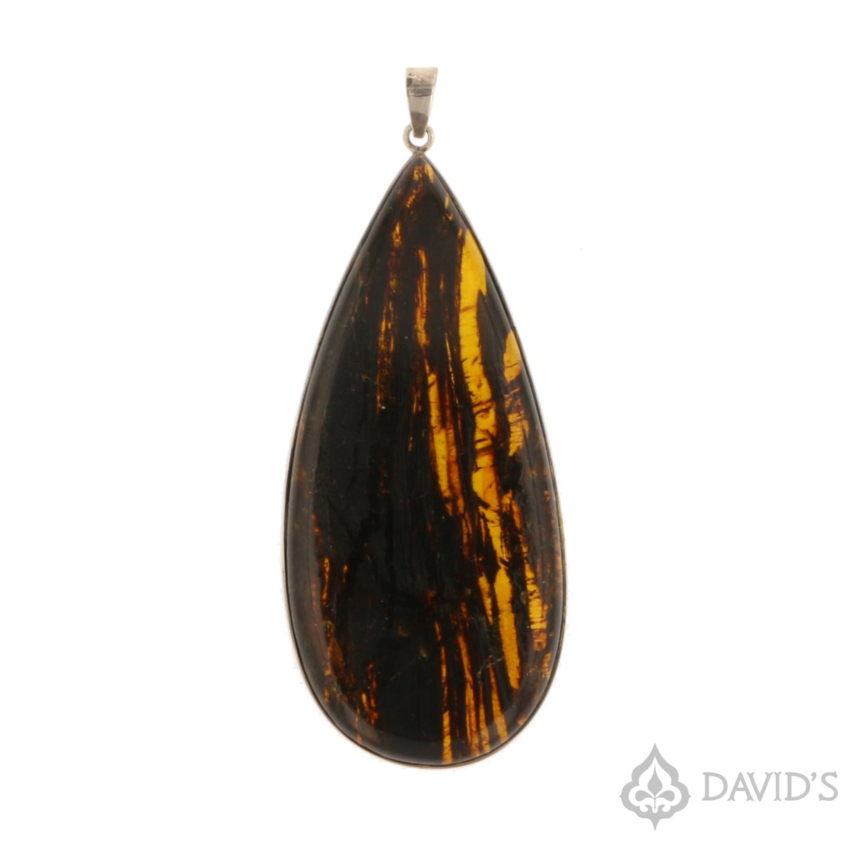 Tree Bark in Amber Pendant