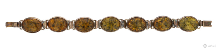 Baltic Amber Bracelet set in 925 Silver