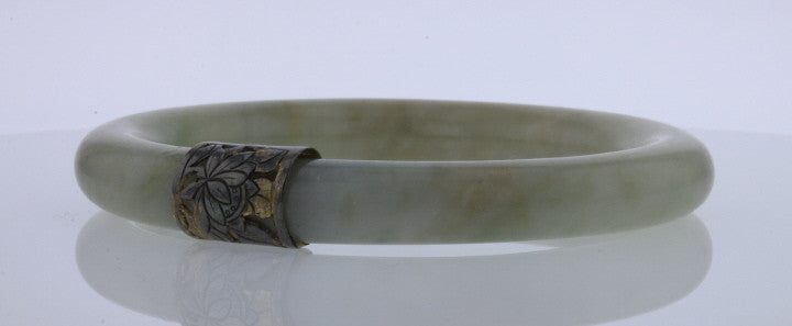 Antique Jadeite Jade Bangle - David's Antiques & Jewelry