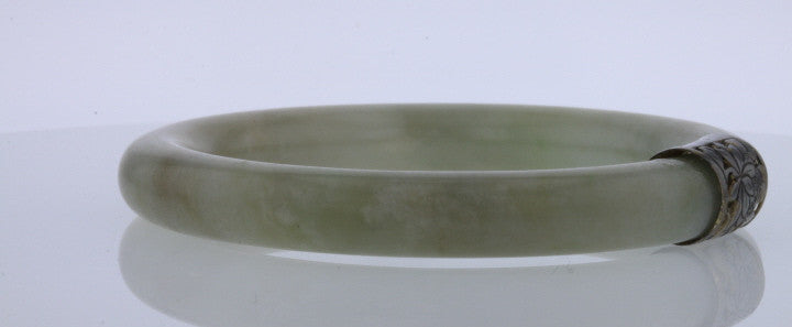 Antique Jadeite Jade Bangle - David's Antiques & Jewelry