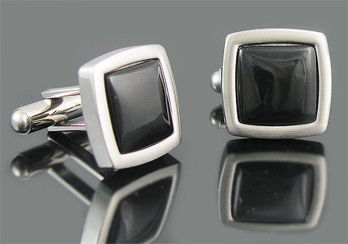 Soft Square Onyx Cufflinks