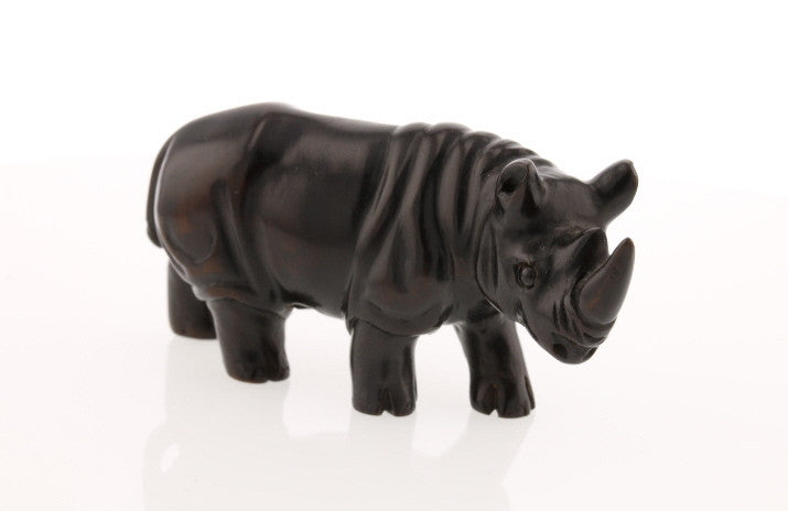 Regal Rhinoceros Dark Wood Netsuke