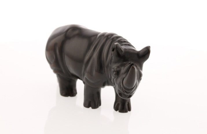 Regal Rhinoceros Dark Wood Netsuke