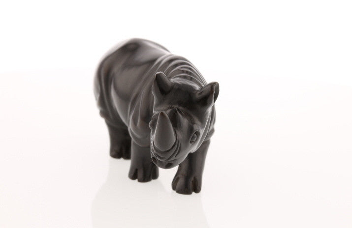 Regal Rhinoceros Dark Wood Netsuke