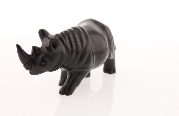 Regal Rhinoceros Dark Wood Netsuke