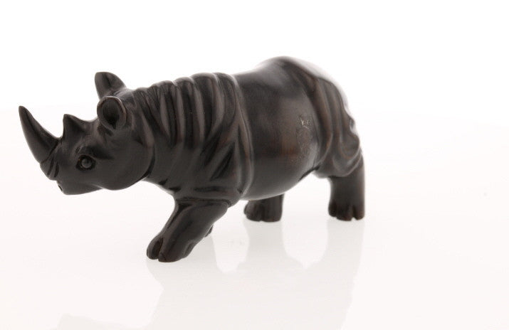 Regal Rhinoceros Dark Wood Netsuke