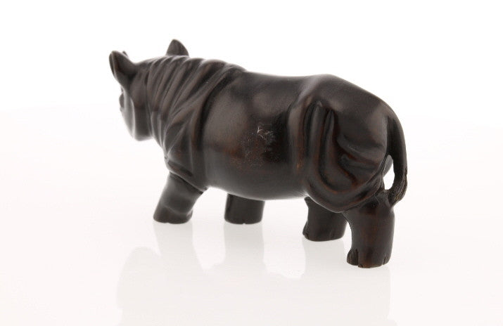 Regal Rhinoceros Dark Wood Netsuke