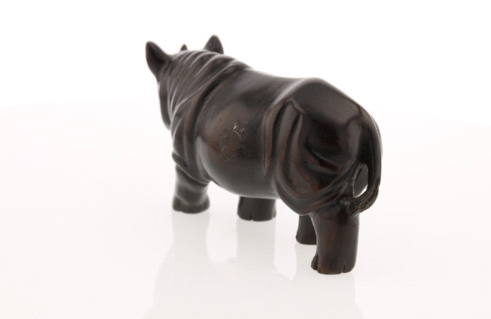 Regal Rhinoceros Dark Wood Netsuke