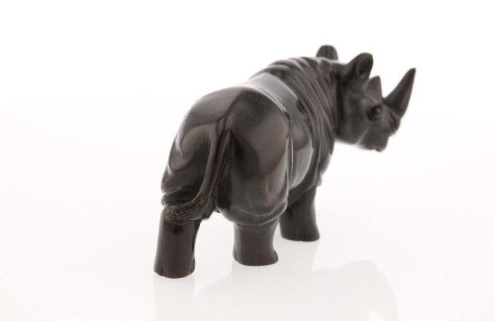 Regal Rhinoceros Dark Wood Netsuke
