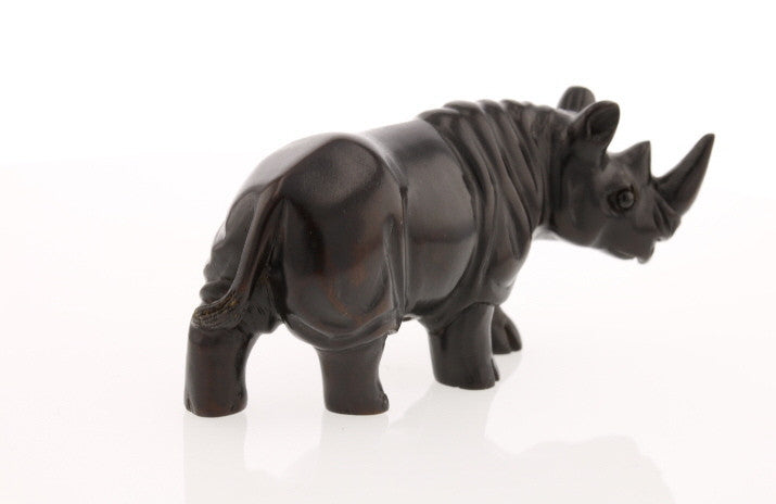 Regal Rhinoceros Dark Wood Netsuke
