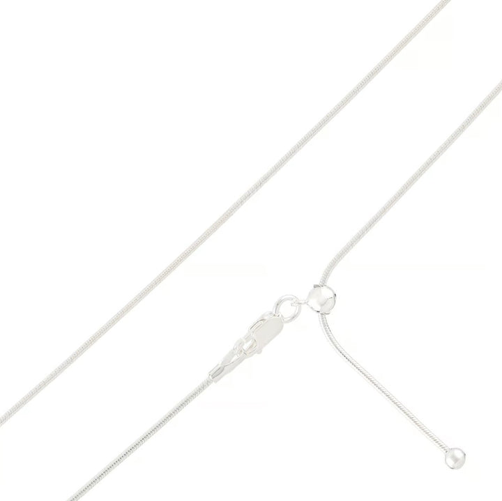 Snake Chain 20 Inch Sterling Silver Adjustable Chain