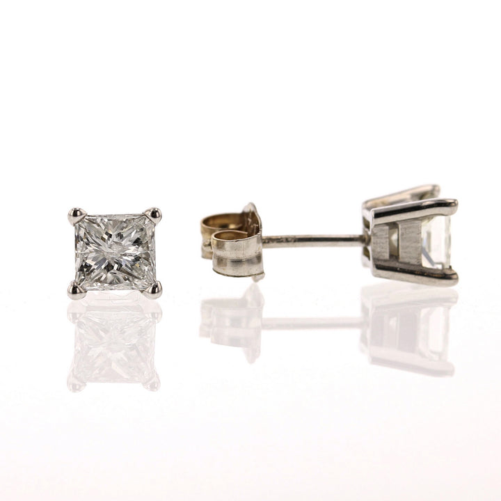 Princess Cut Diamond Stud Earrings
