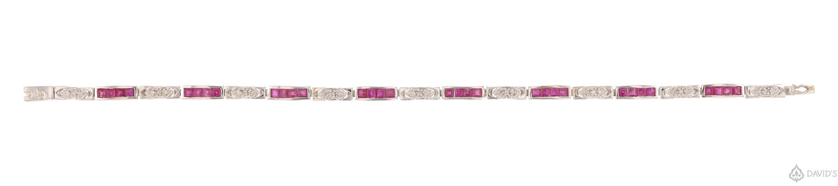 Ruby & Diamond Vintage Gold Bracelet