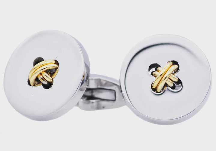 Two Tone Button Cufflinks