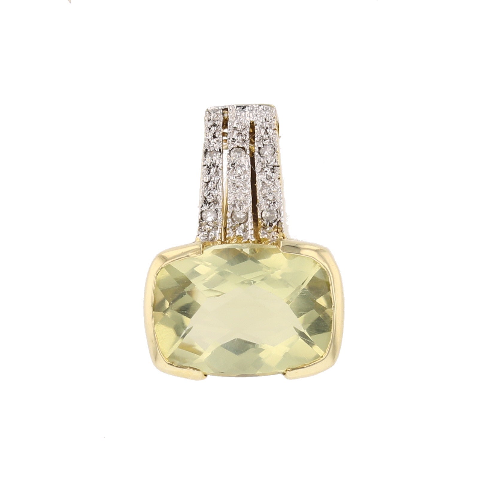 Citrine & Diamond Pendant - David's Antiques & Jewelry