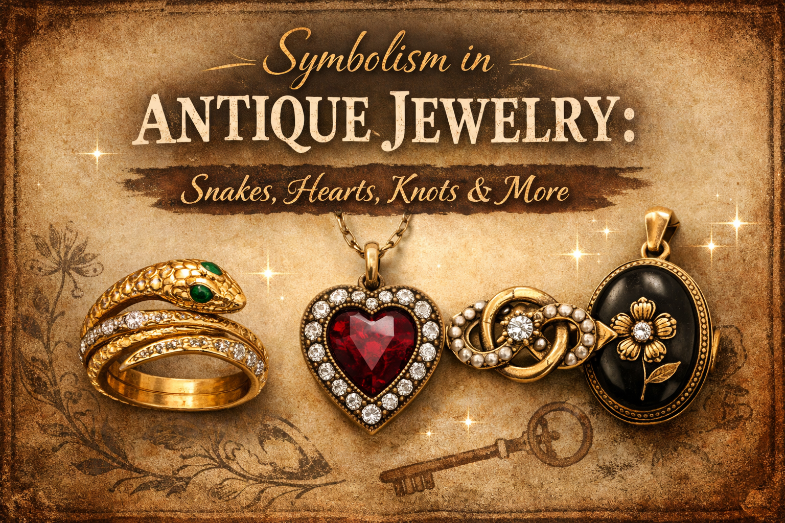 Symbolism in Antique Jewelry: Snakes, Hearts, Knots & More
