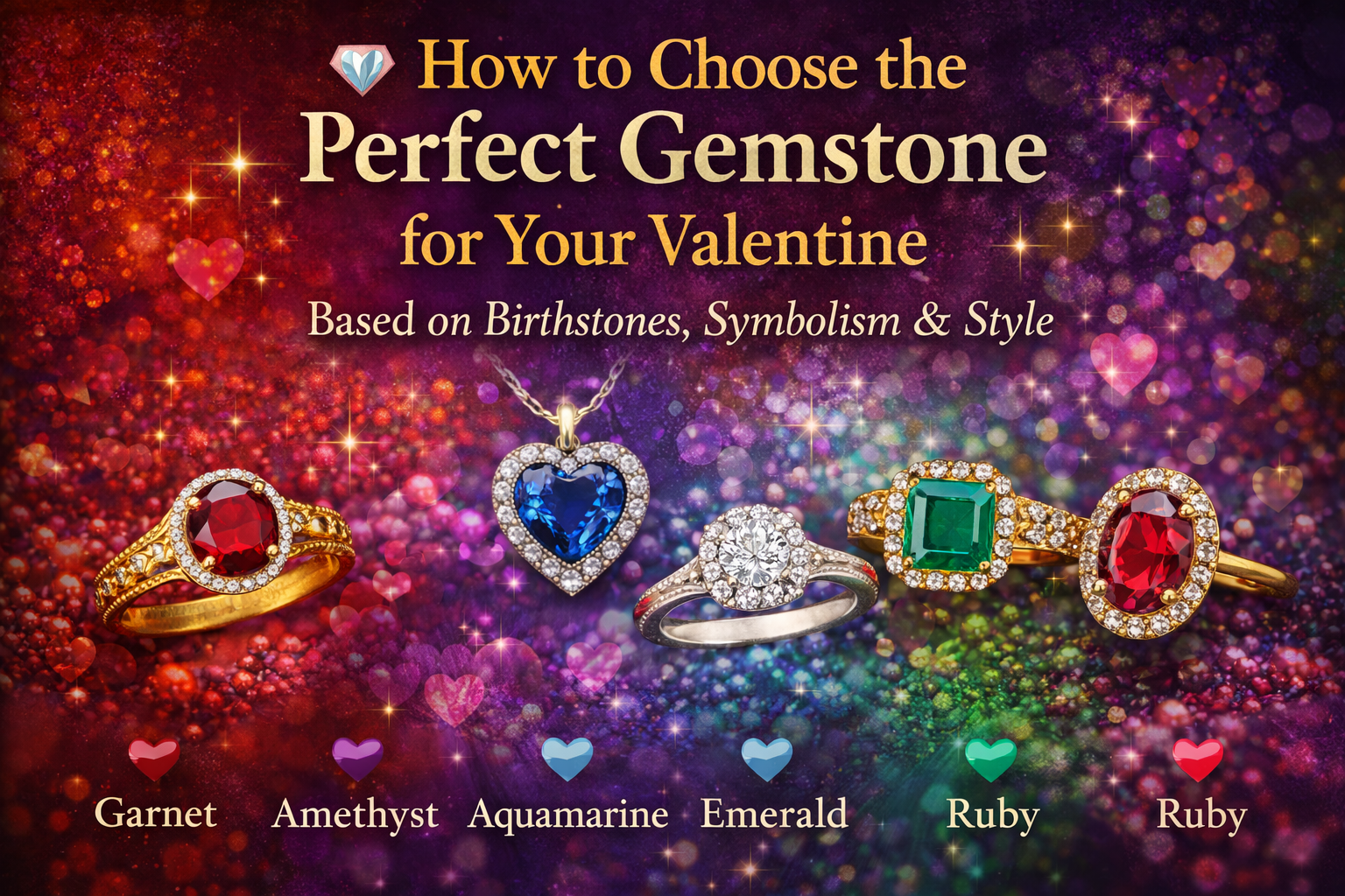 💎 How to Choose the Perfect Gemstone for Your Valentine Based on Birthstones, Symbolism & Style