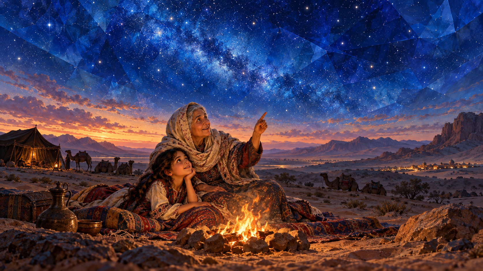 🌌 The Stone Beneath the Sky: A Persian Legend of Sapphire
