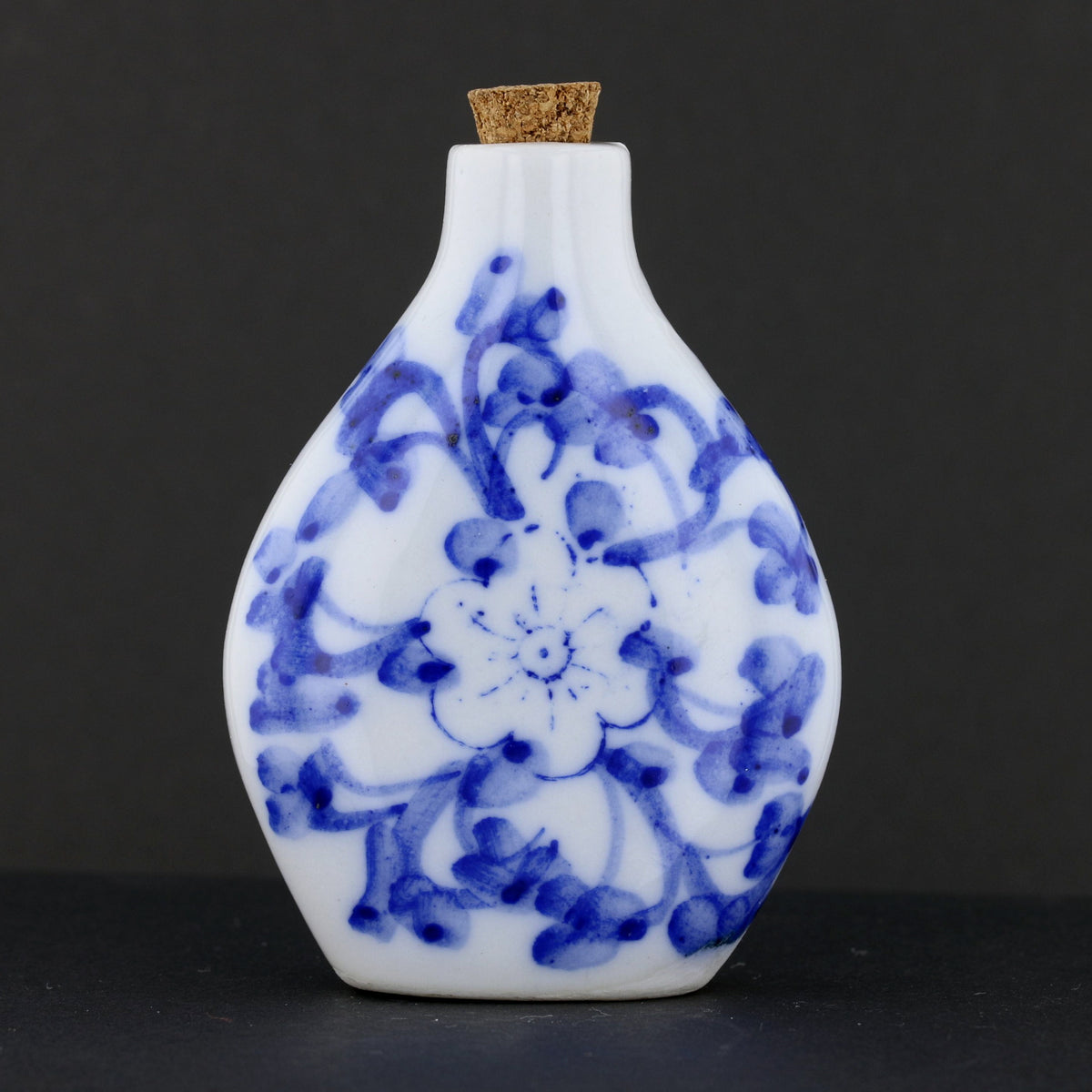 Antique Chinese Blue and White Porcelain Snuff Bottle