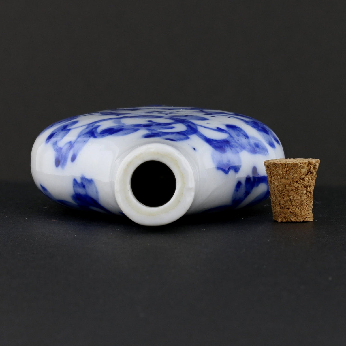 Antique Chinese Blue and White Porcelain Snuff Bottle