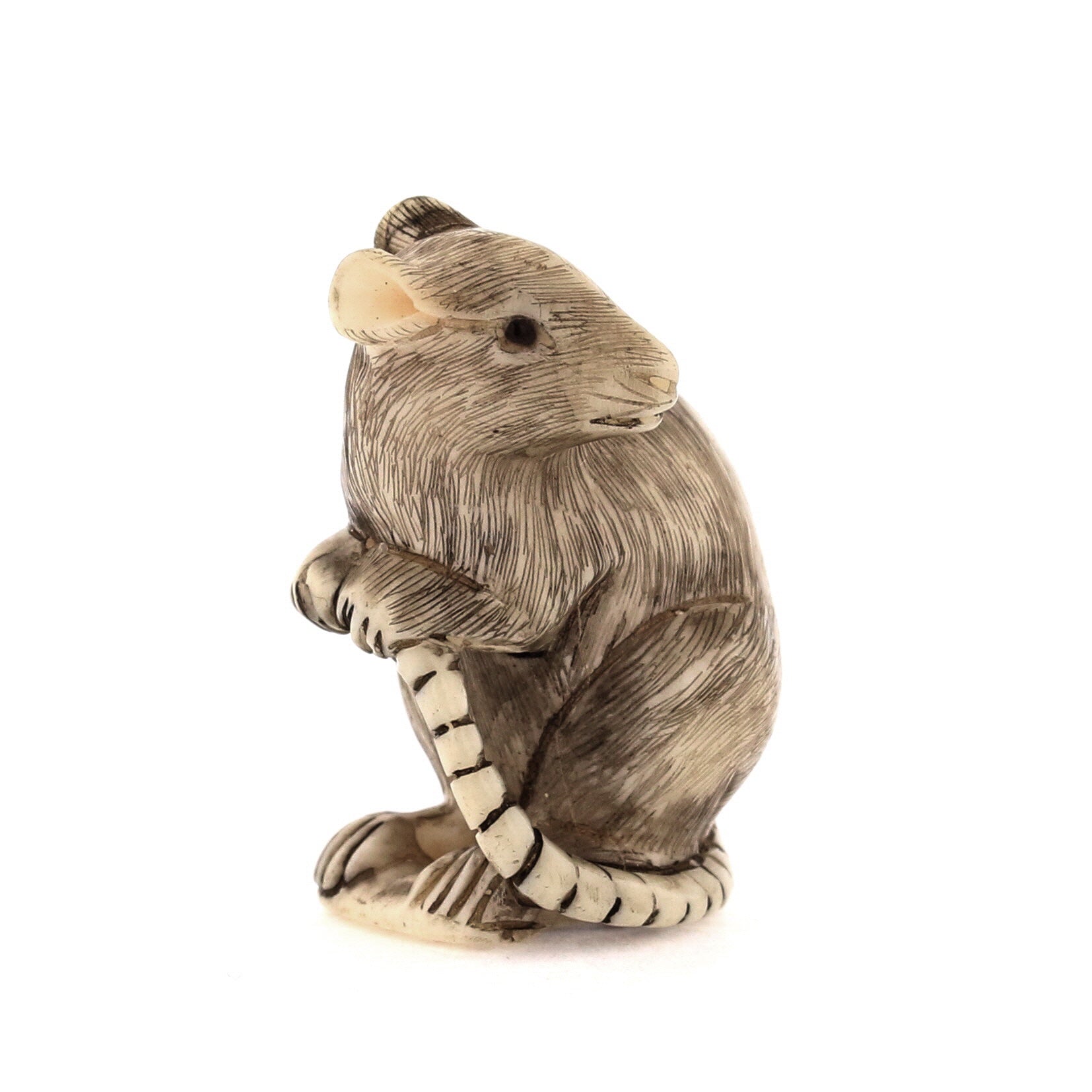 Antique Japanese Hand-Carved Ivory Tiger Netsuke 882651 – David's