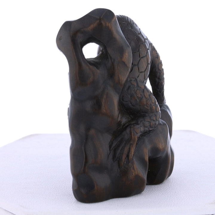 Vintage Ironwood Netsuke: Monkey by the Sea