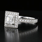 Square Diamond Engagement Ring - David's Antiques & Jewelry