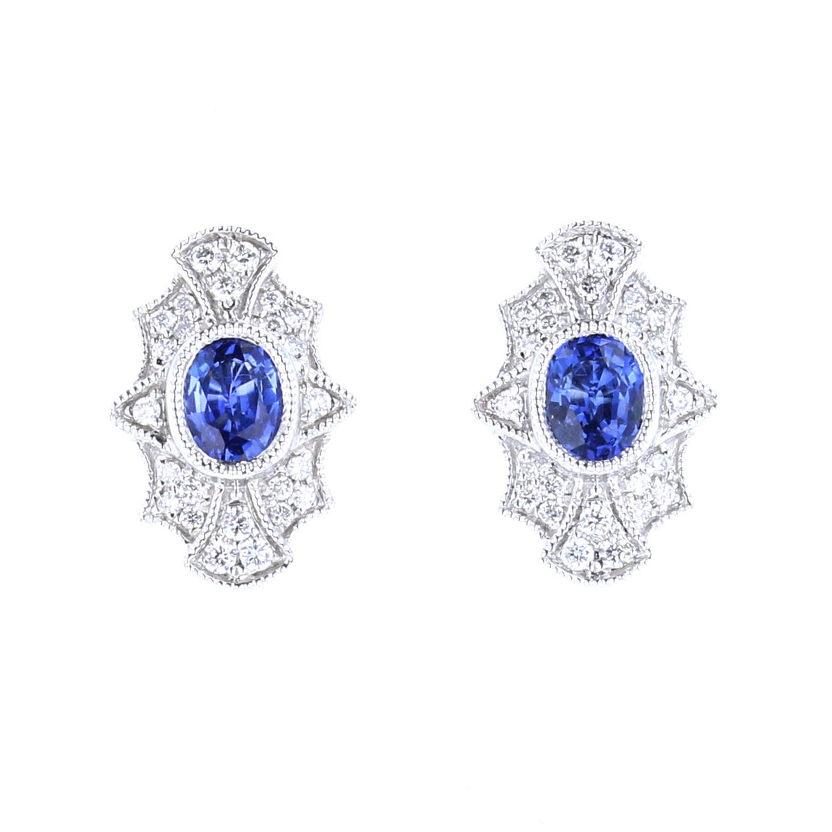 Sapphire Diamond Studs
