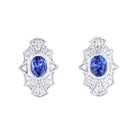 Sapphire Diamond Studs - David's Antiques & Jewelry