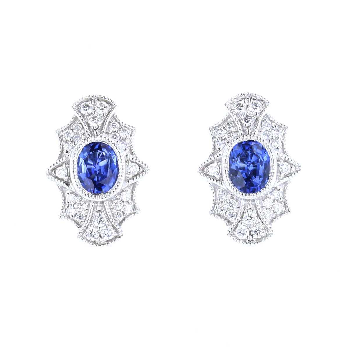 Sapphire Diamond Studs