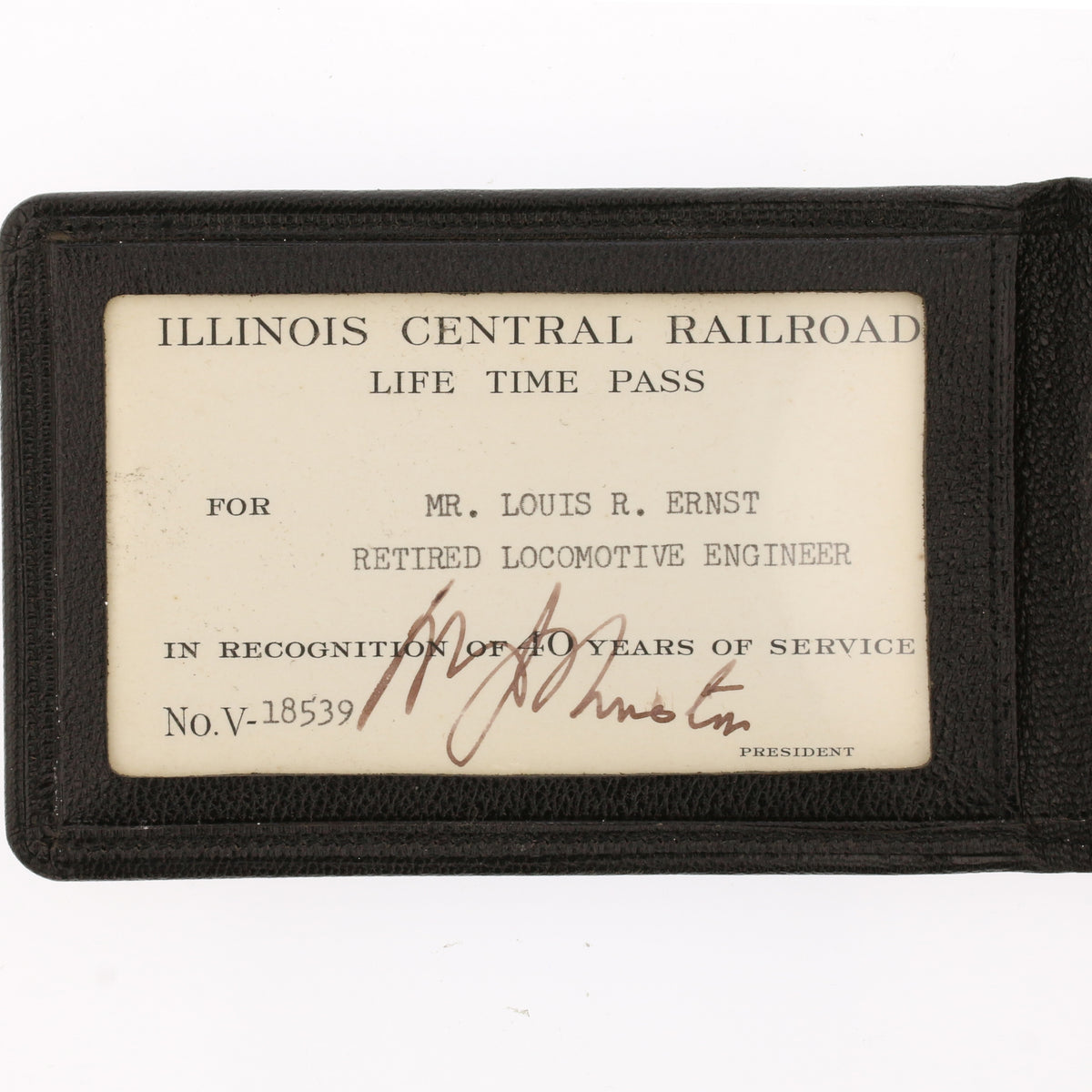 Illinois Central Appreciation Gold Card