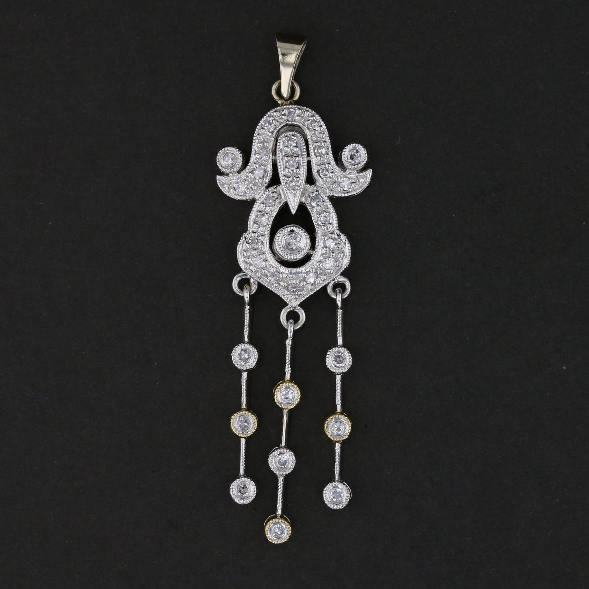Elegant White Gold Diamond Pendant