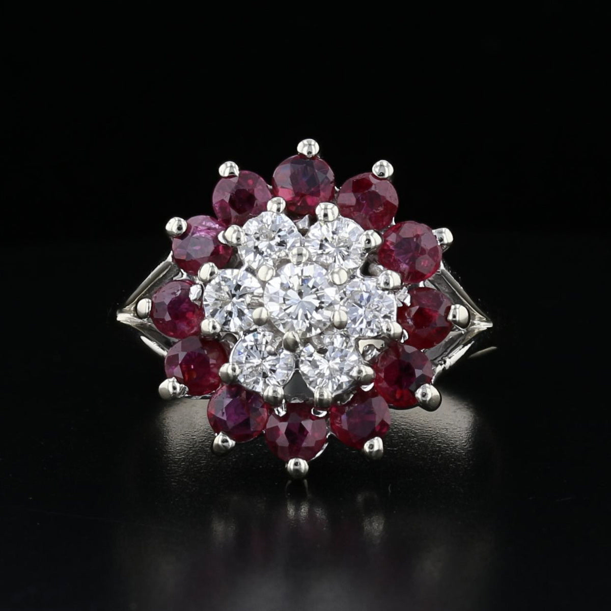 Ruby, Diamond White Gold Ring