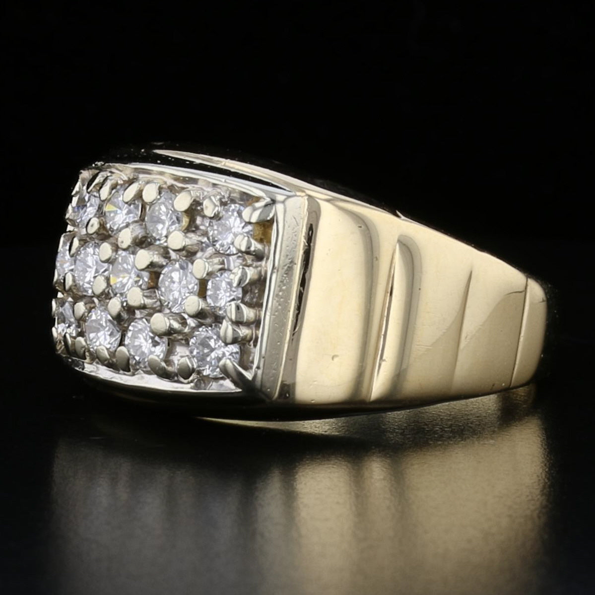 Men Diamond Gold Ring