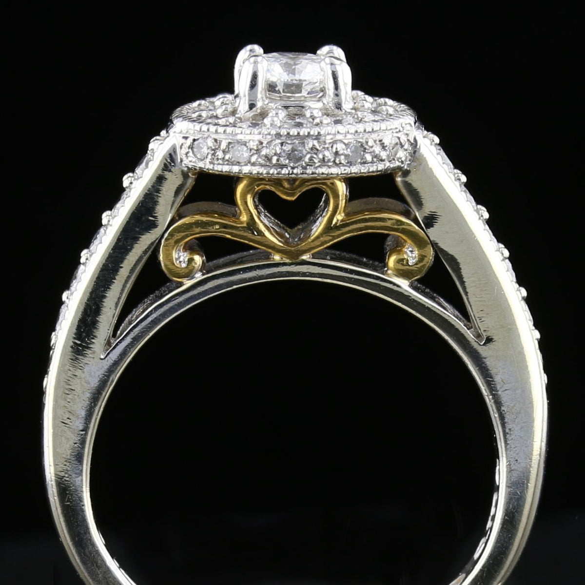 14K White Gold Diamond Engagement/Bridal Ring