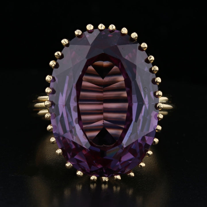 Lab-Grown Alexandrite Gold Ring   890008