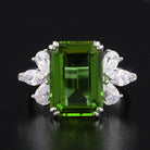 VooDooStone Emerald Cut Sterling Silver Ring with Side CZ - David's Antiques & Jewelry