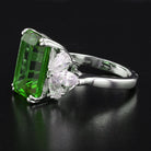 VooDooStone Emerald Cut Sterling Silver Ring with Side CZ - David's Antiques & Jewelry