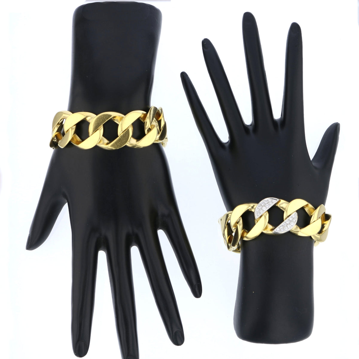 3 Curb Link Bracelet  Necklace combo