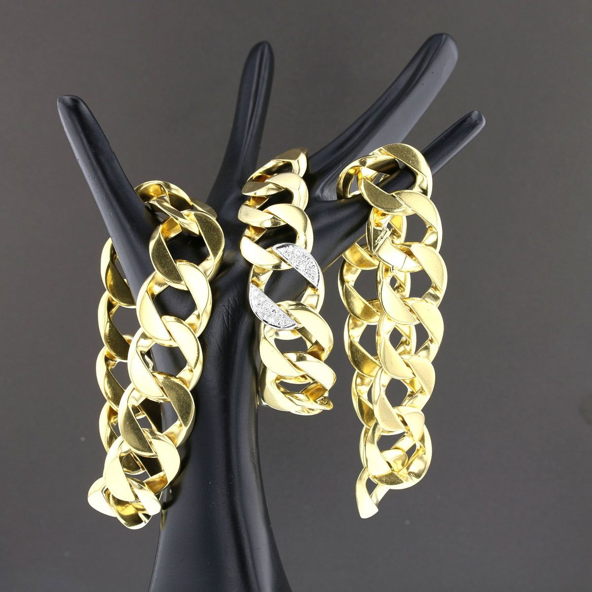 3 Curb Link Bracelet  Necklace combo