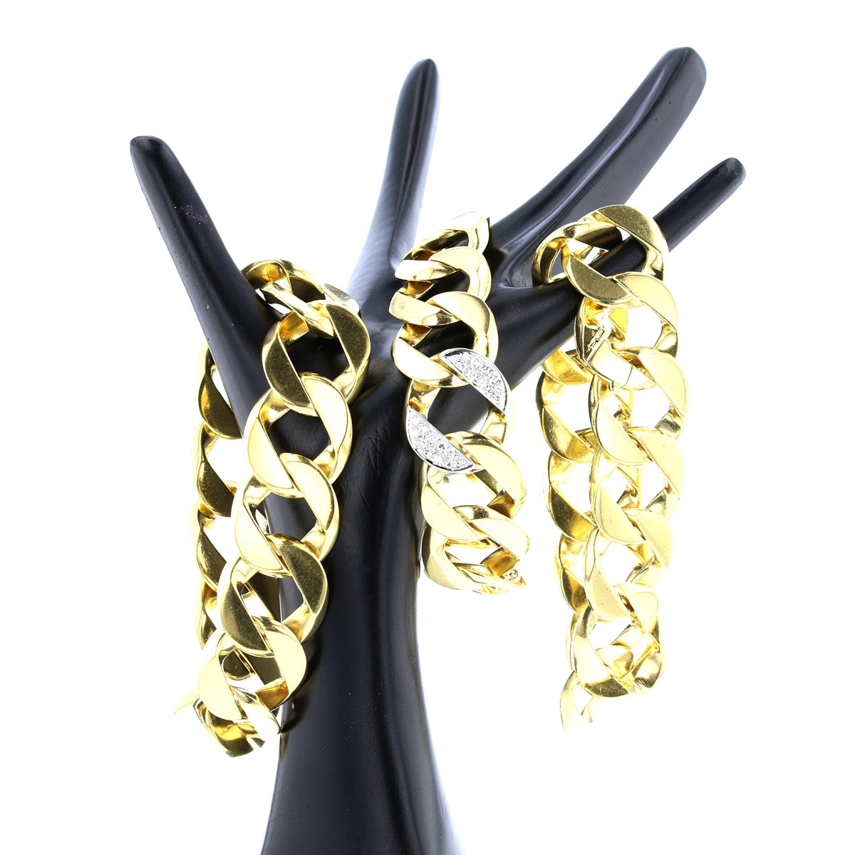 3 Curb Link Bracelet  Necklace combo