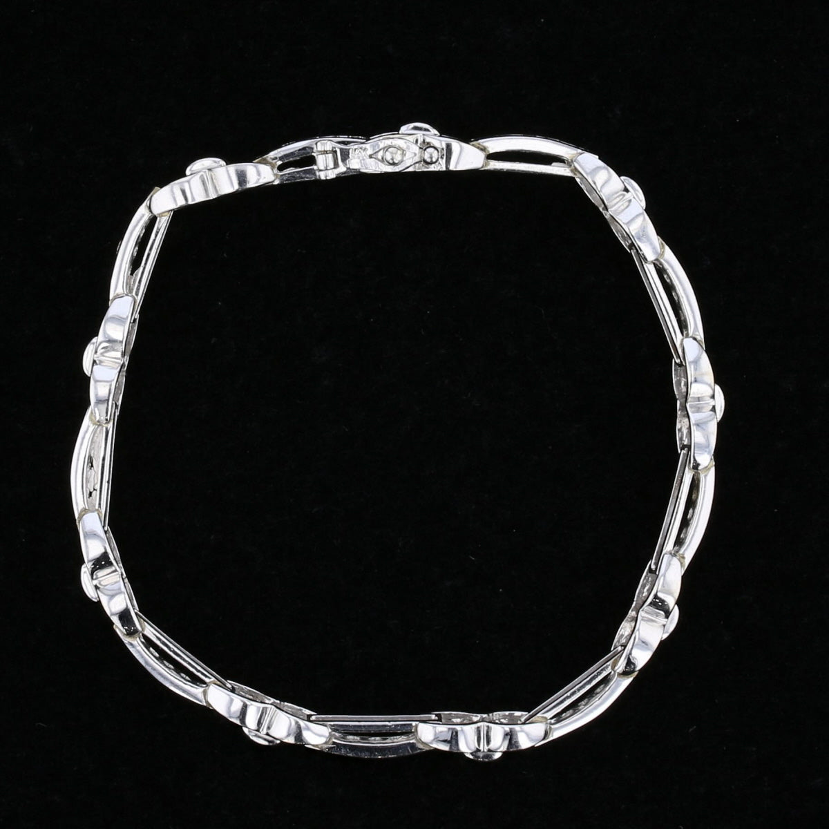 7" Round Diamond Gold Bracelet