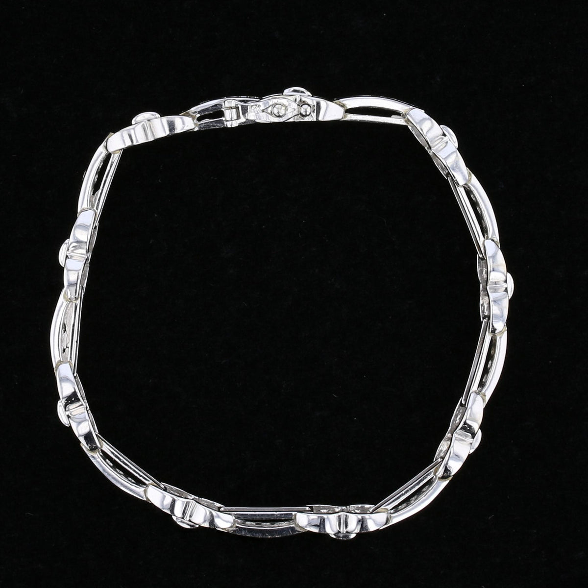 7" Round Diamond Gold Bracelet