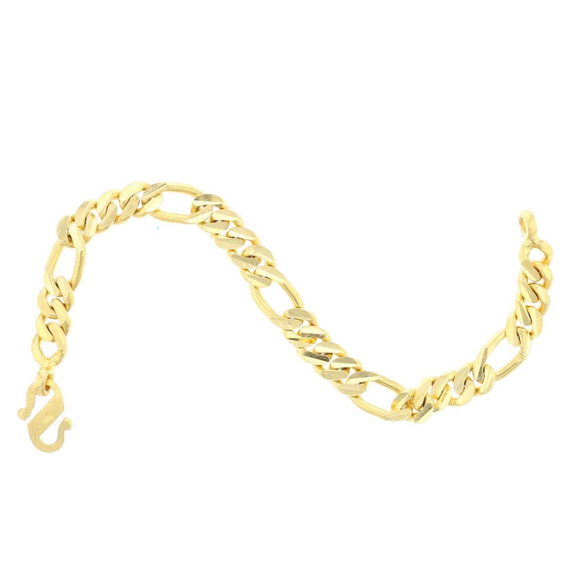 22K Yellow Gold Figaro Bracelet 8"   891541