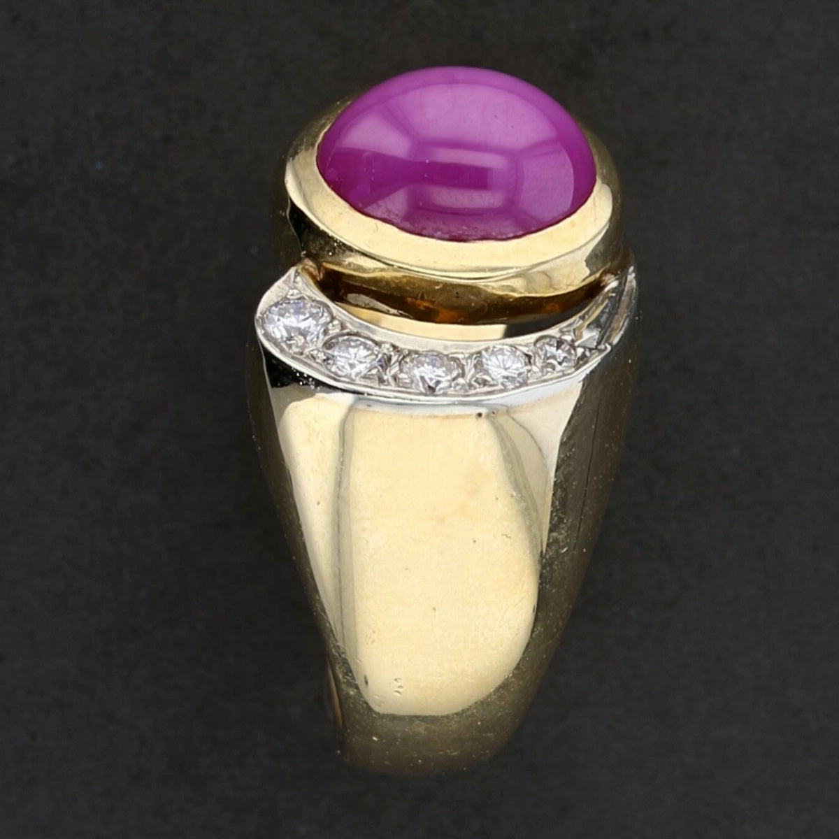 Vintage Star Ruby Diamond Accent Ring