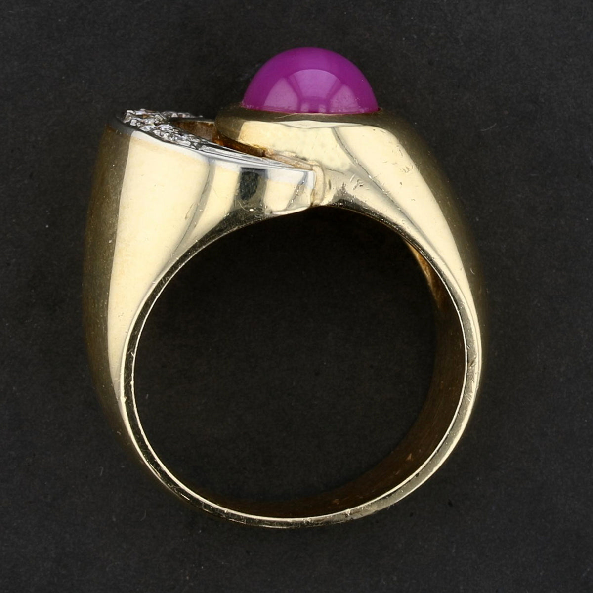 Vintage Star Ruby Diamond Accent Ring