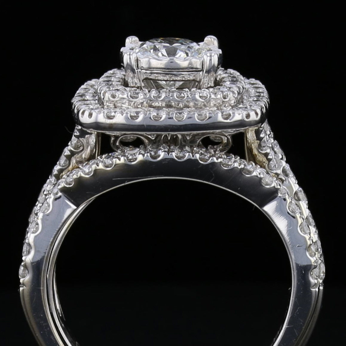 Double Halo Princess Cut Engagement/Bridal Ring