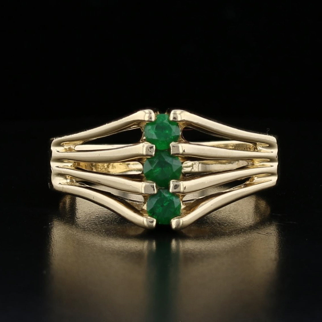 3 Emerald Ring