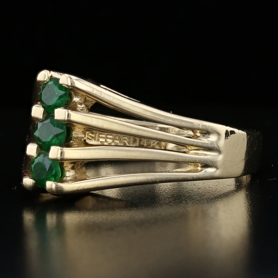 3 Emerald Ring